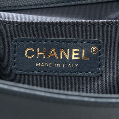Chanel Shiny Caviar Quilted Small Duma Pockets Drawstring Backpack Blue 6 of 10