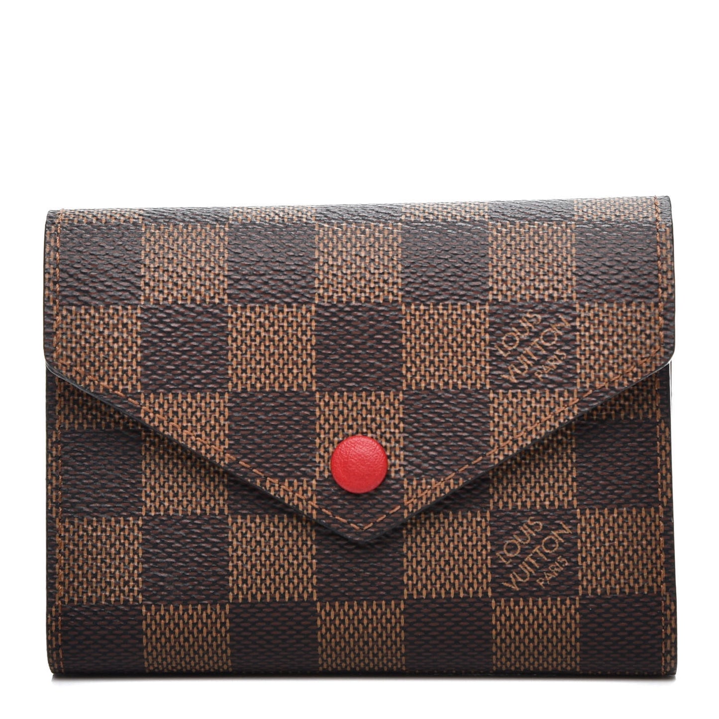 Damier Ebene Victorine Wallet Red