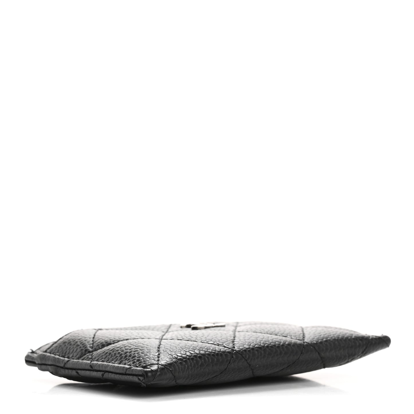 Caviar Quilted Card Holder Black