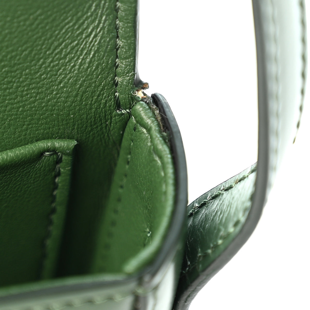 Shiny Calfskin Triomphe Shoulder Bag Forest