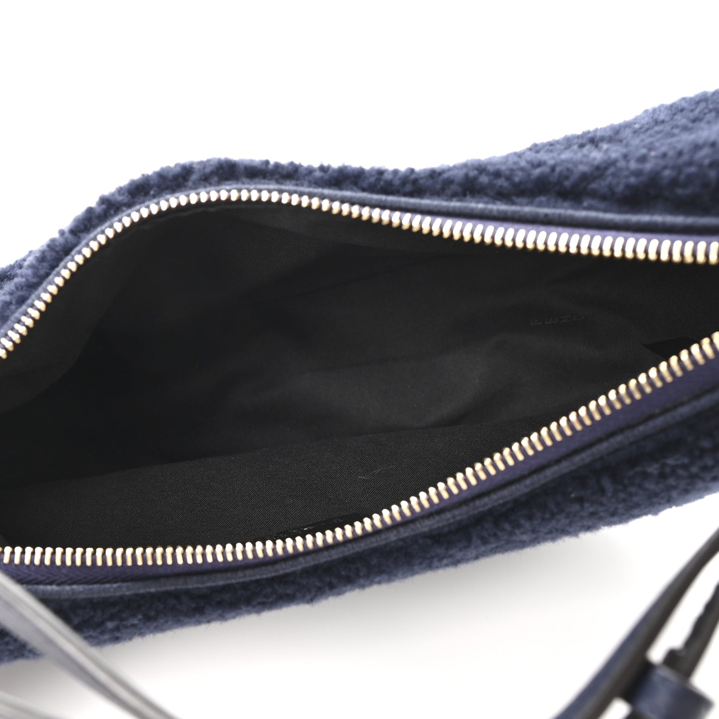 Sheep Fur Vitello Grace Small Fendigraphy Hobo Midnight
