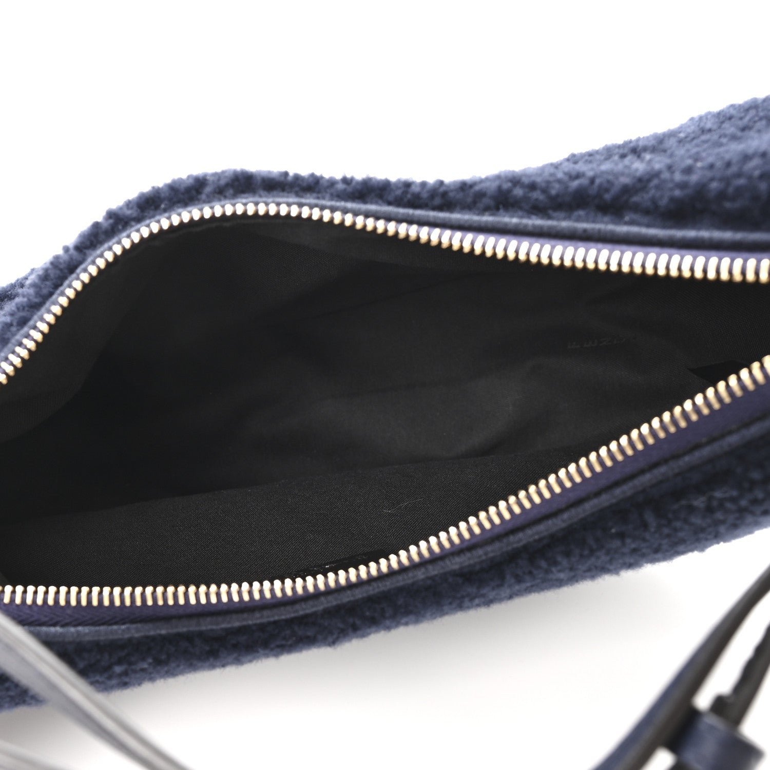 Fendi Sheep Fur Vitello Grace Small Fendigraphy Hobo Midnight 5 of 11