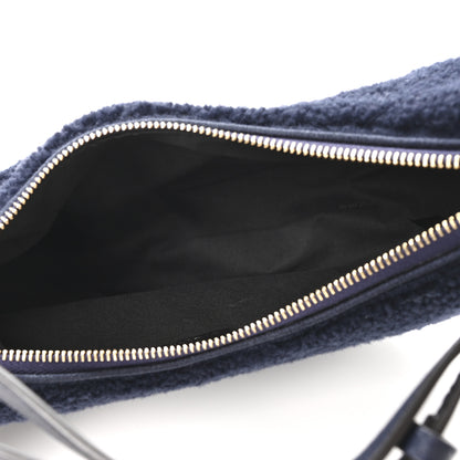 Fendi Sheep Fur Vitello Grace Small Fendigraphy Hobo Midnight 5 of 11