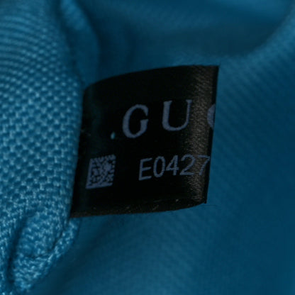 Gucci Rubber Effect GG Embossed Large Duffle Bag Bright Blue 6 of 9