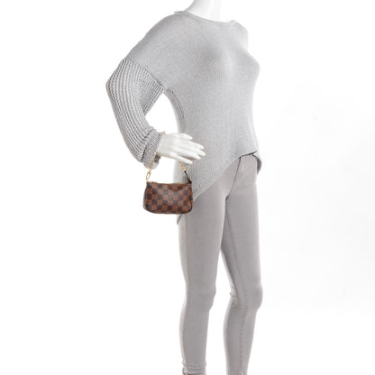 Louis Vuitton Damier Ebene Mini Pochette Accessories 2 of 9