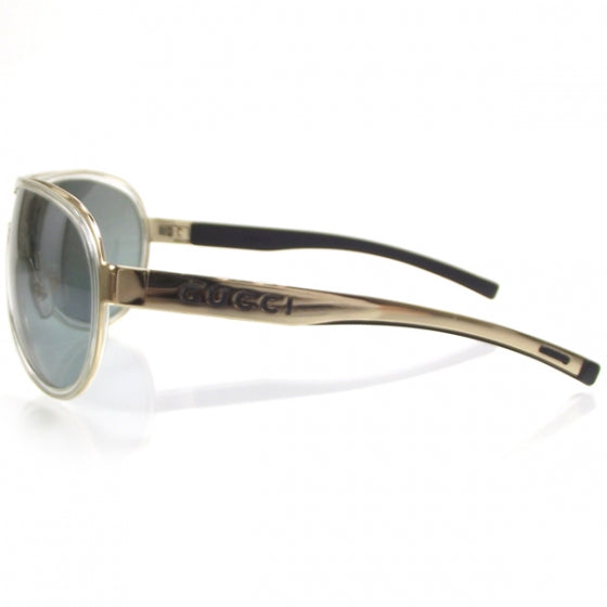 Gucci Gold Temple Unisex Sunglasses 2 of 11