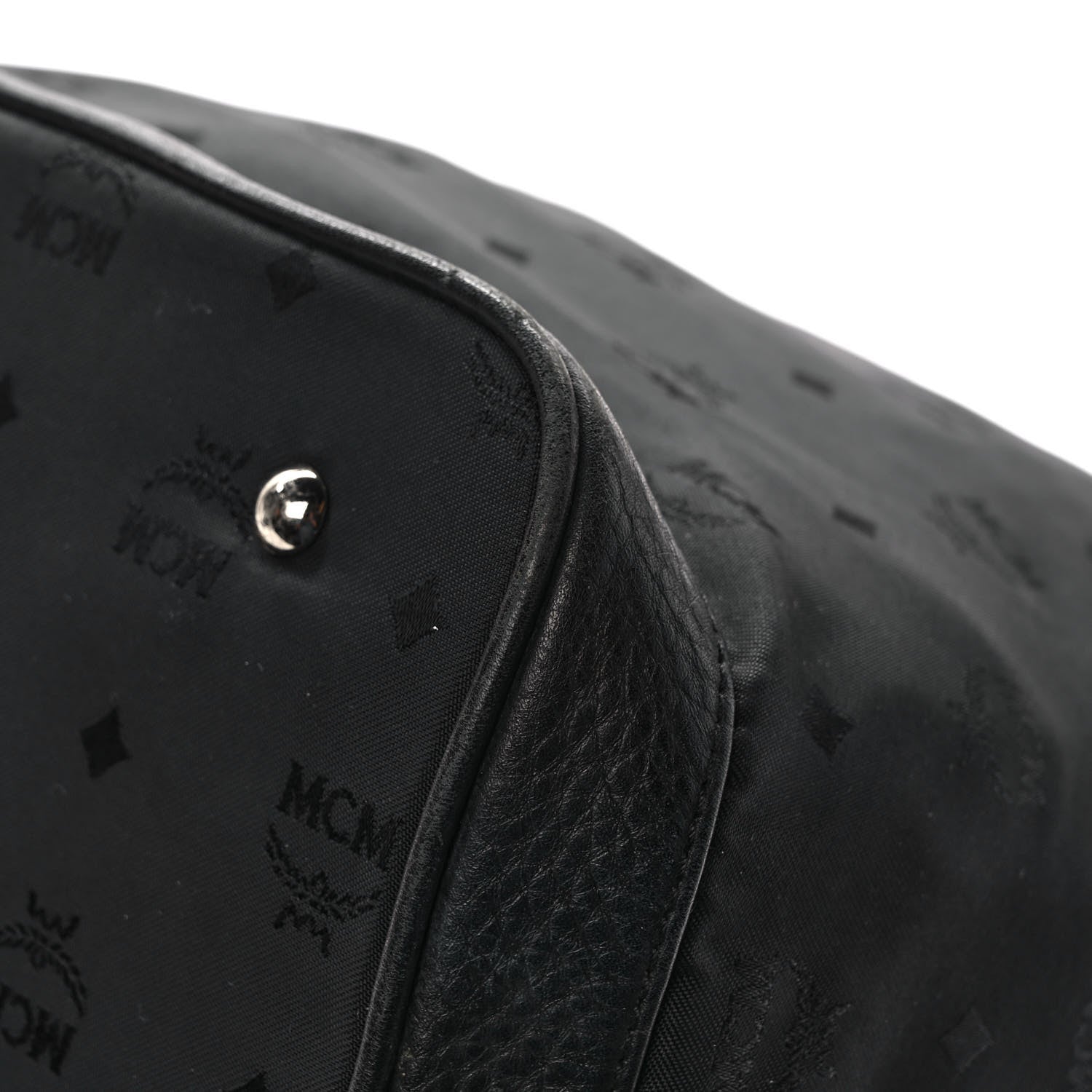 MCM Nylon Monogram Bucket Black 10 of 10
