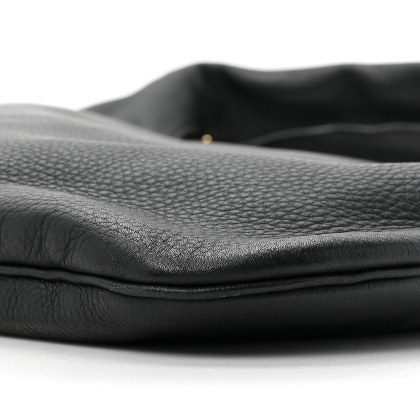 Grained Calfskin Medium Everyday Shoulder Bag Black