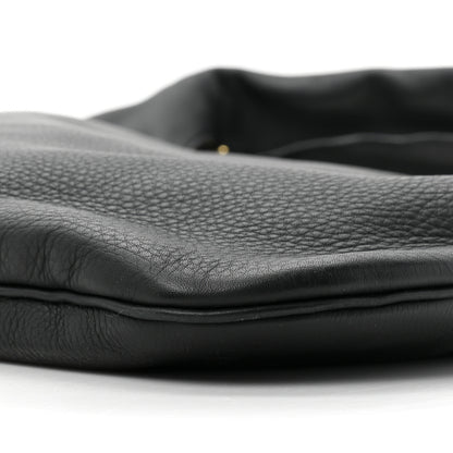 The Row Grained Calfskin Medium Everyday Shoulder Bag Black 8 of 9