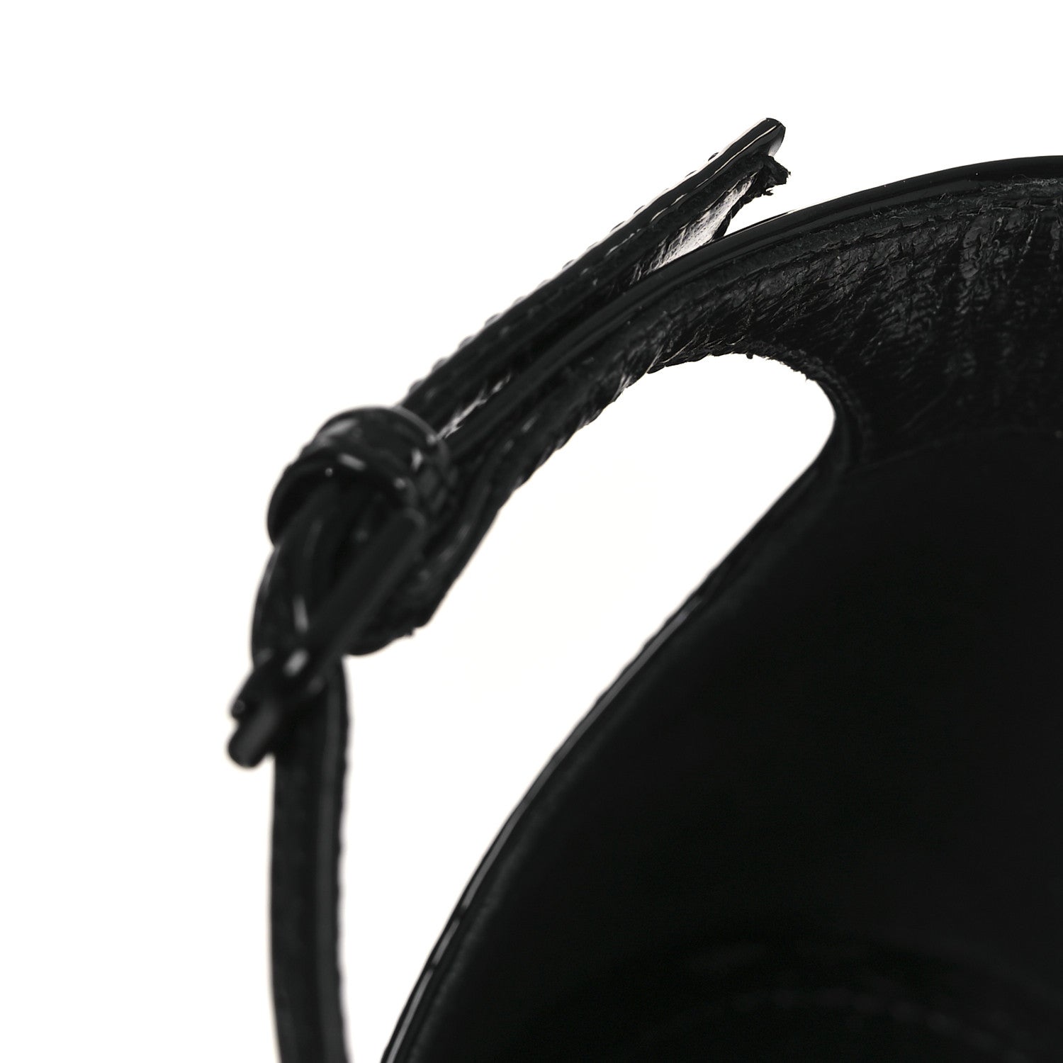 Saint Laurent Patent Calfskin Opyum 110 Sandals 40.5 Black Gold 11 of 12