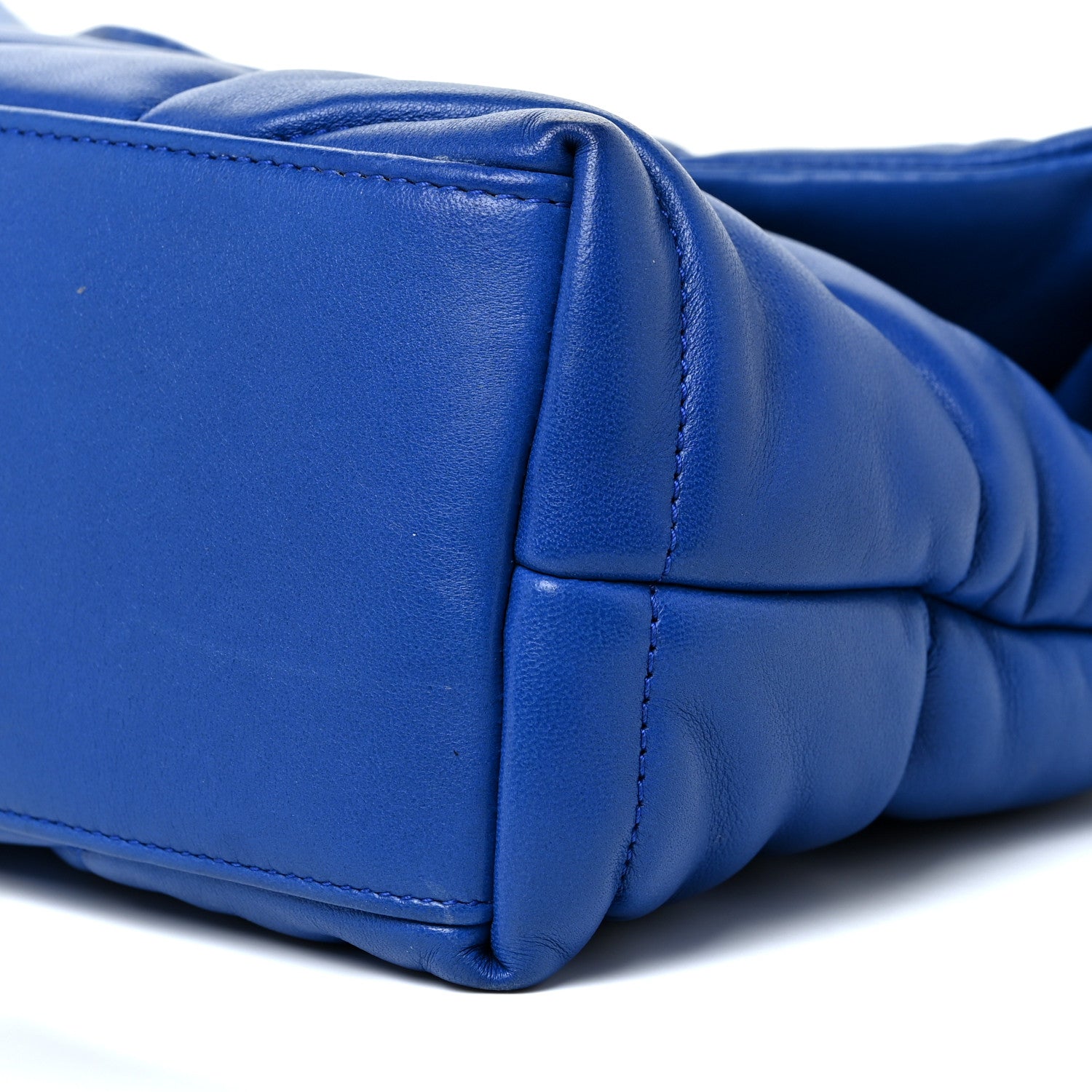 Saint Laurent Lambskin Quilted Small Loulou Puffer Monogram Chain Satchel Majorele Blue 10 of 19