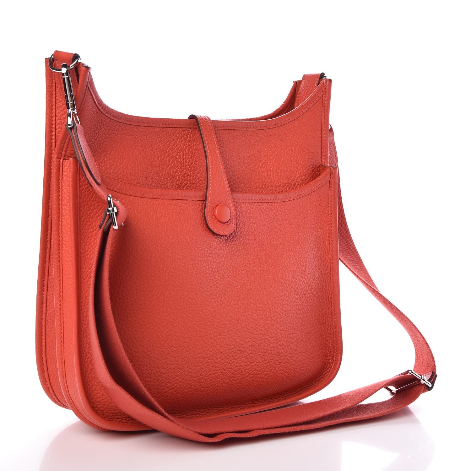 Hermes Taurillon Clemence Evelyne III PM Rouge Pivoine 3 of 8
