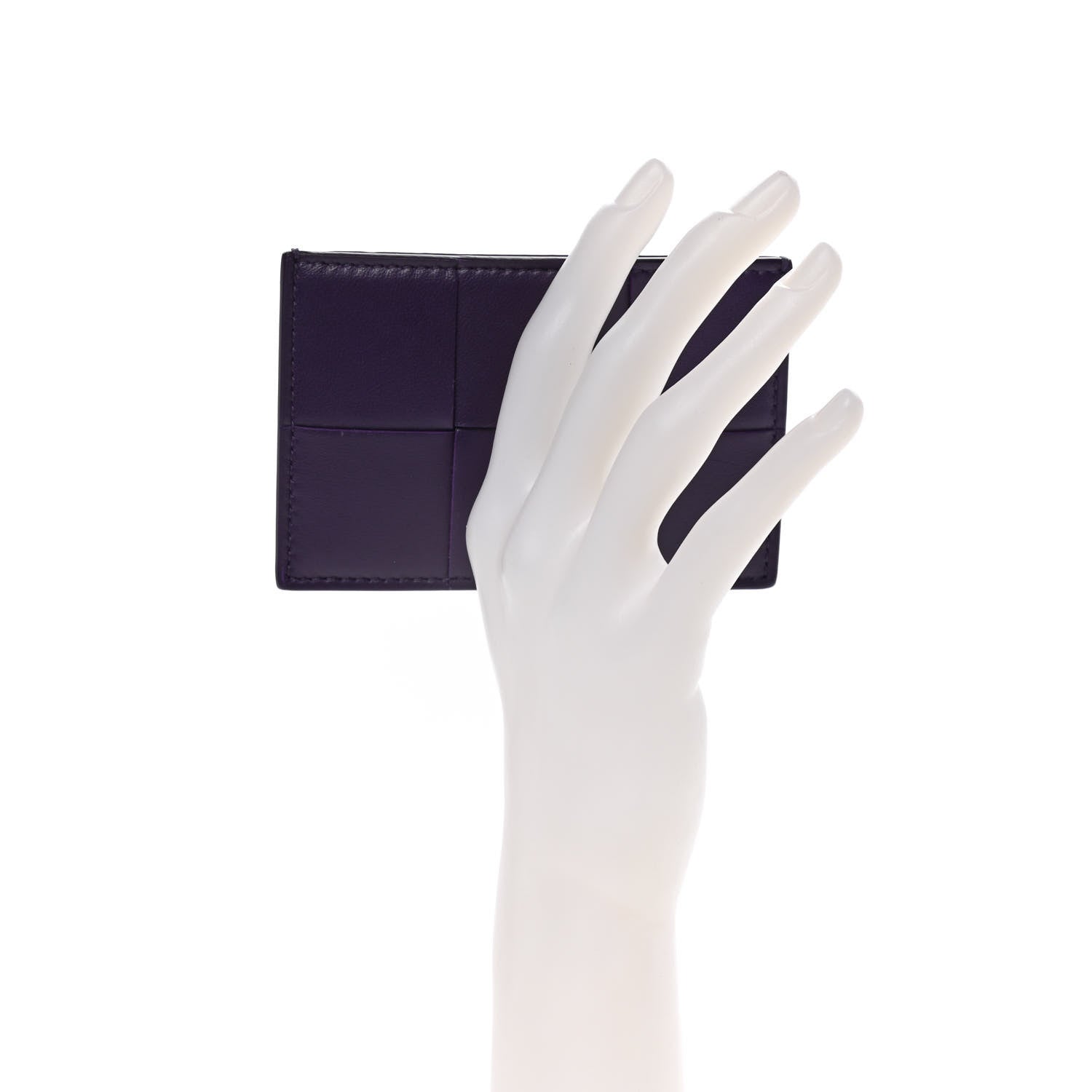 Bottega Veneta Nappa Maxi Intrecciato Card Holder Raisin 2 of 7