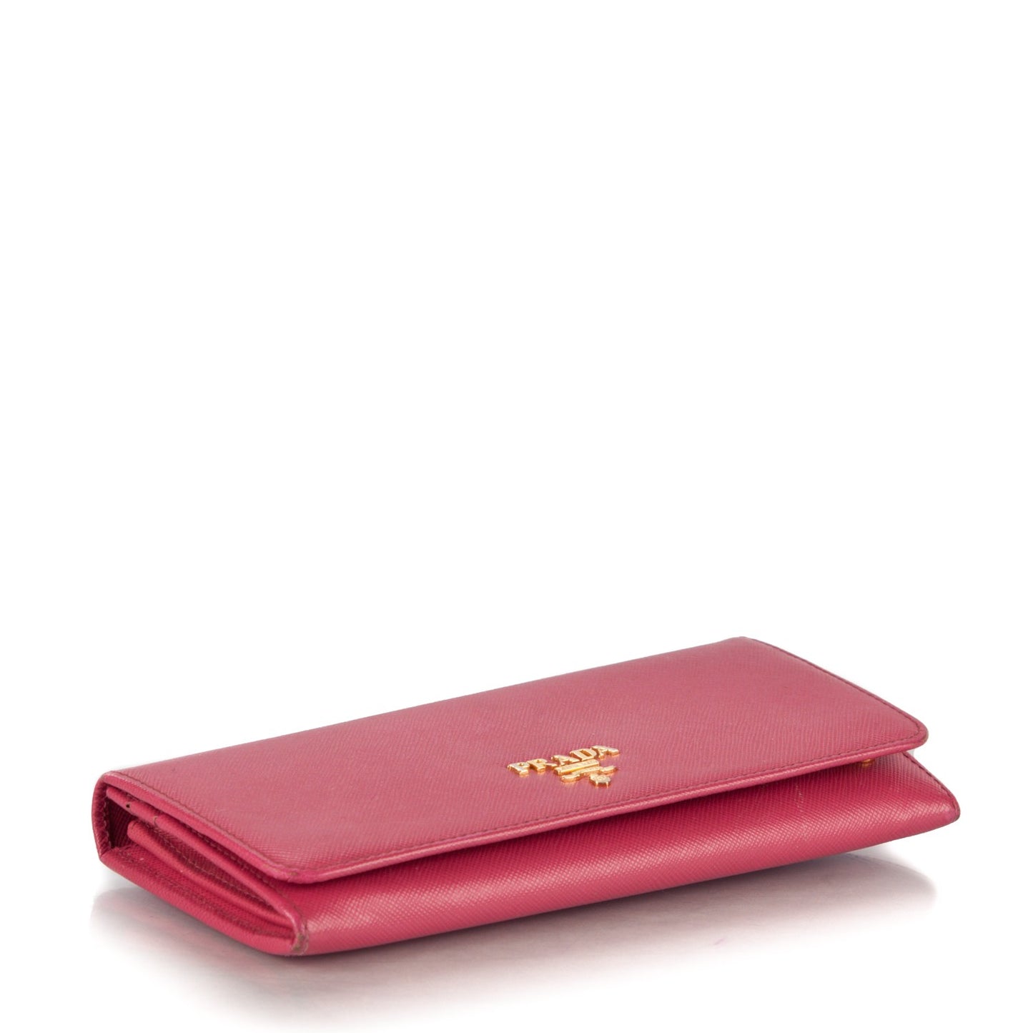 Saffiano Metal Continental Flap Wallet Peonia