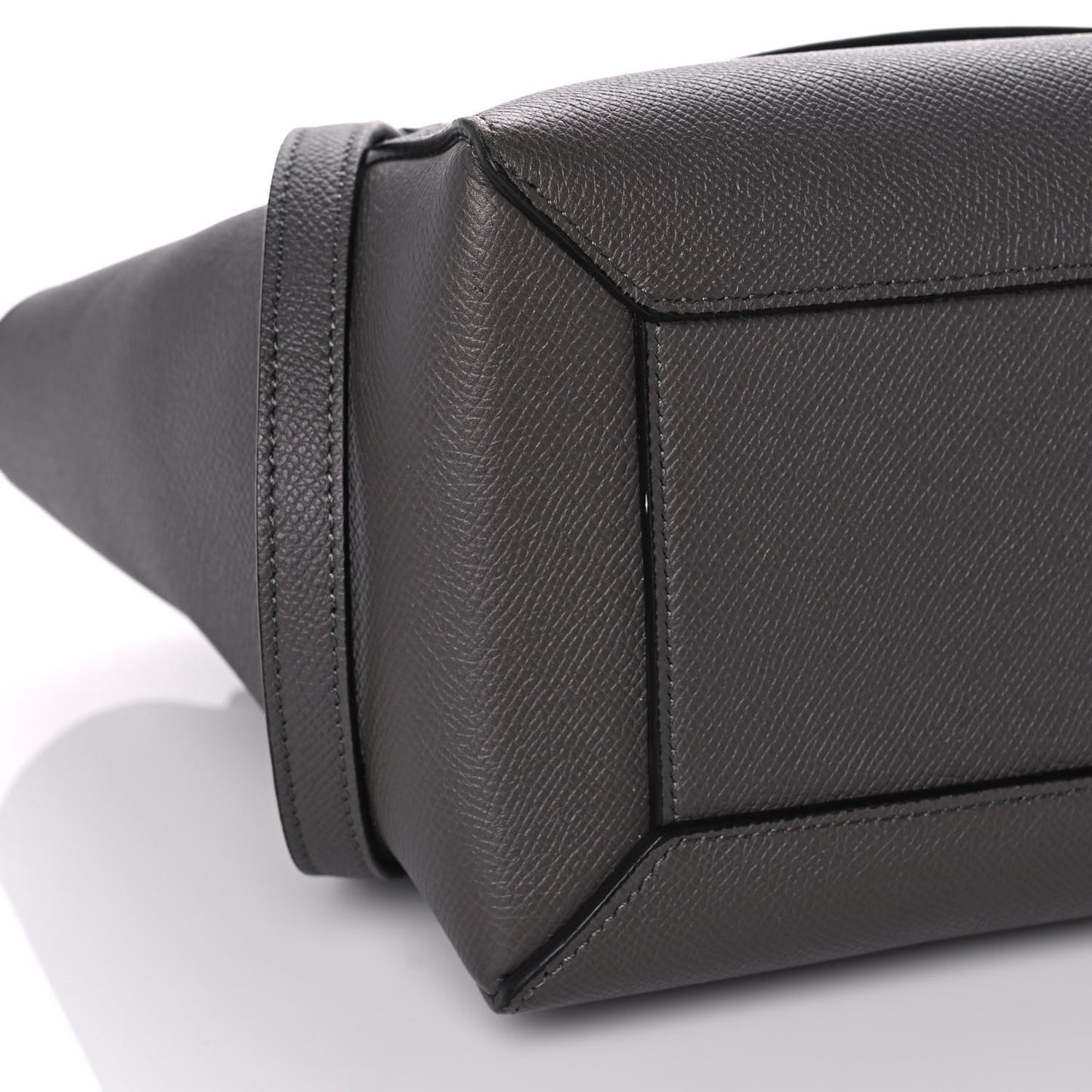 Baby Grained Calfskin Micro Belt Bag Grey