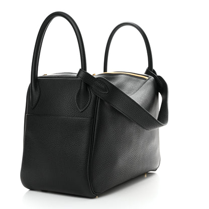 Hermes Taurillon Clemence Lindy 30 Black 3 of 11