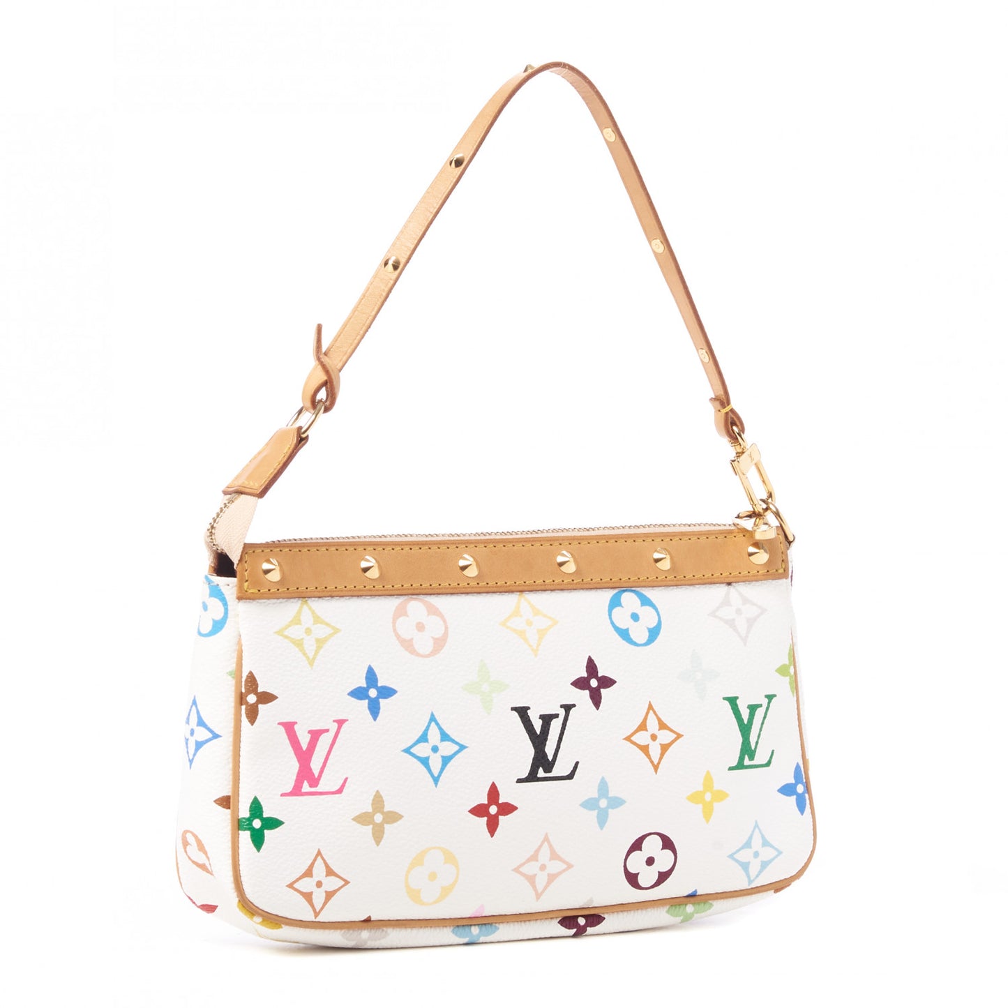 Monogram Multicolor Pochette Accessories White