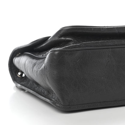 Saint Laurent Crinkled Calfskin Matelasse Monogram Medium Niki Chain Satchel Asphalt 7 of 10