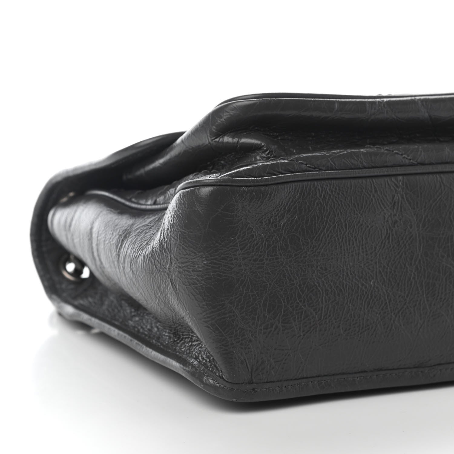 Saint Laurent Crinkled Calfskin Matelasse Monogram Medium Niki Chain Satchel Asphalt 7 of 10