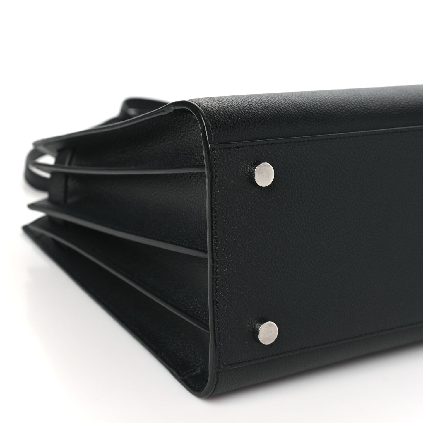 Grained Calfskin Small Sac De Jour Black