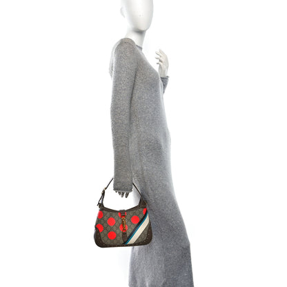 Gucci GG Supreme Monogram Web Geometric Small Jackie 1961 Beige Multicolor Brown Sugar 2 of 10