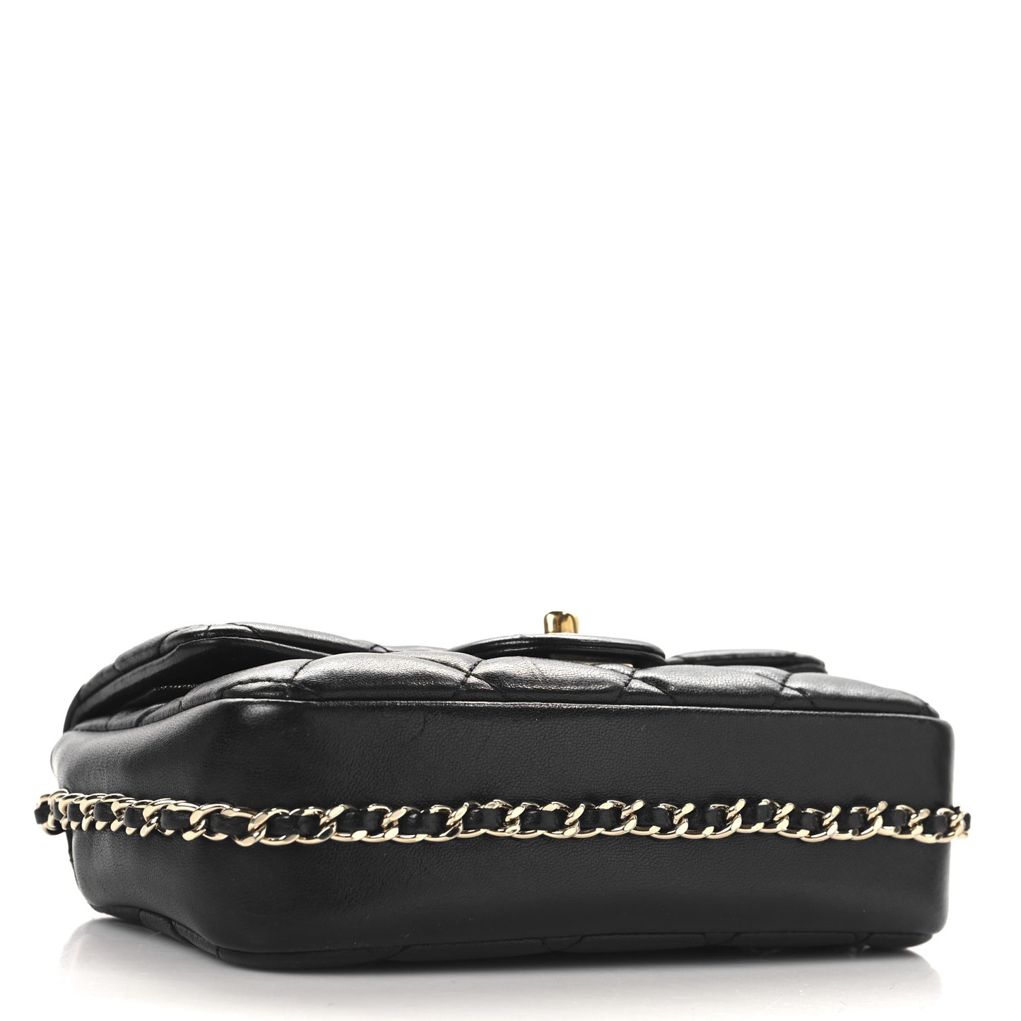 Lambskin Quilted Mini My Precious Flap Black