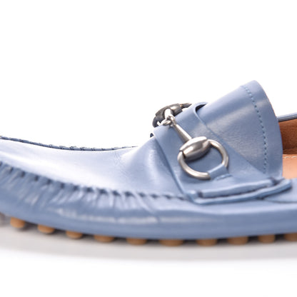 Gucci Calfskin Mens Horsebit Loafers 9.5 Light Blue 12 of 14