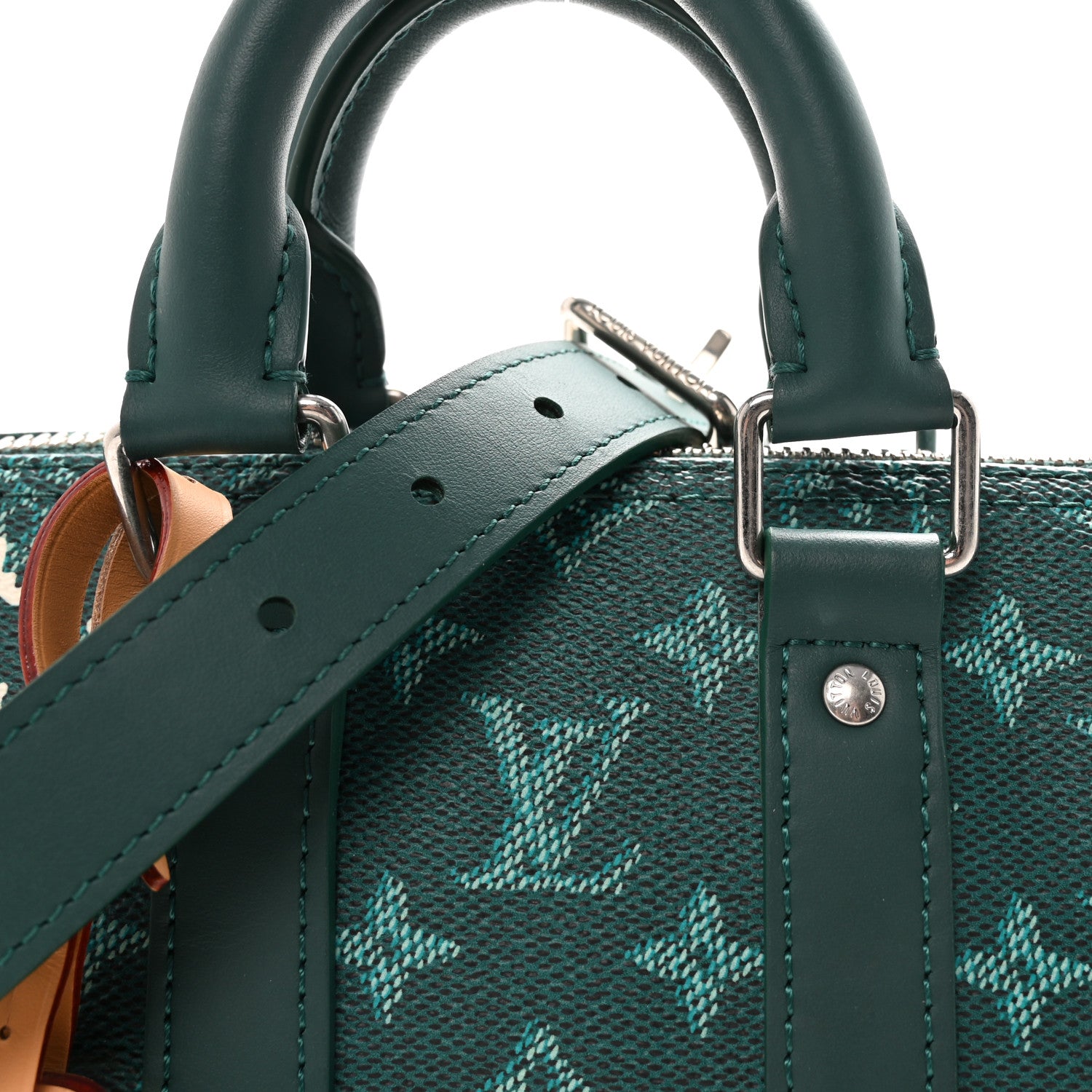 Louis Vuitton Monogram Heritage Keepall Bandouliere 25 Green 7 of 10