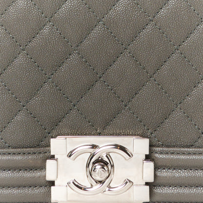 Chanel Caviar Quilted Medium Boy Flap Grey 8 of 10