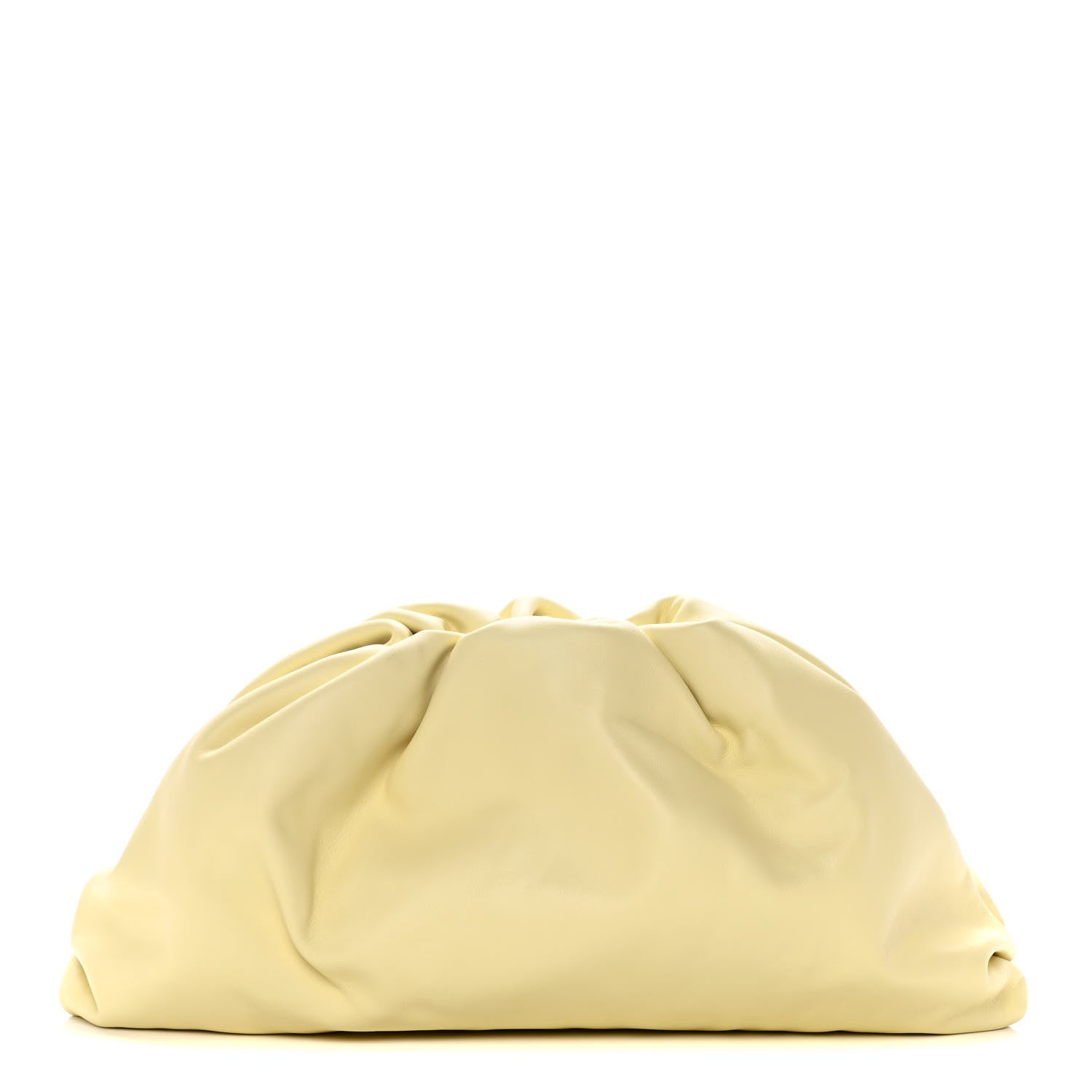 Bottega Veneta Smooth Butter Calf The Pouch Oversized Clutch Ice Cream 1 of 9