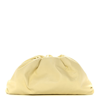 Bottega Veneta Smooth Butter Calf The Pouch Oversized Clutch Ice Cream 1 of 9