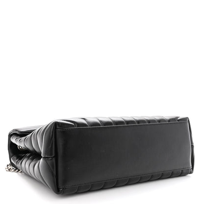 Saint Laurent Calfskin Y Quilted Monogram Medium Loulou Chain Satchel Black 3 of 8