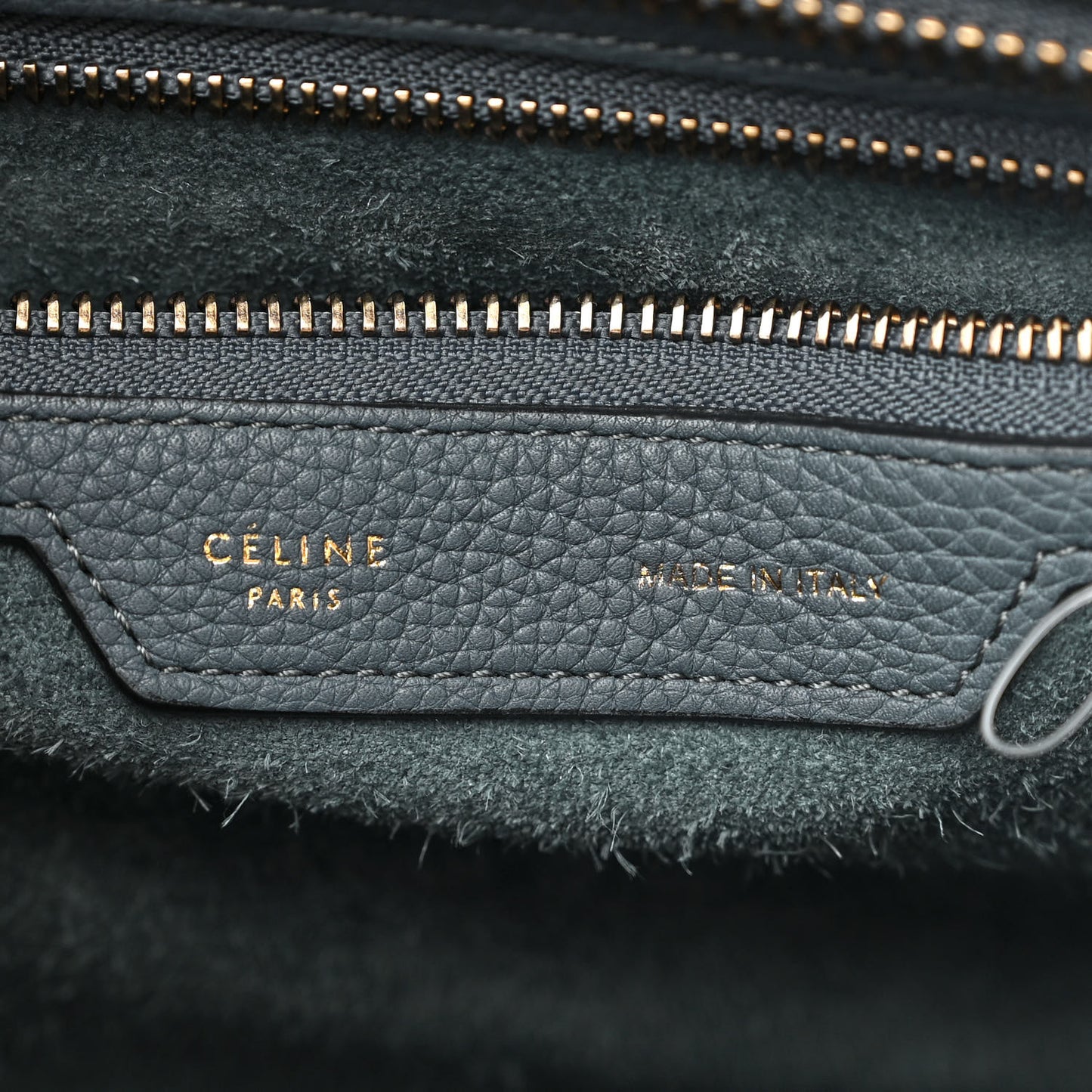 Drummed Calfskin Micro Luggage Petrol