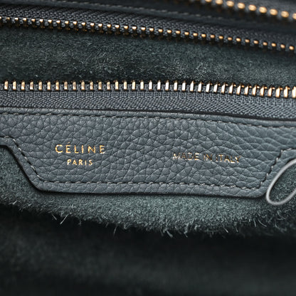 Celine Drummed Calfskin Micro Luggage Petrol 6 of 16