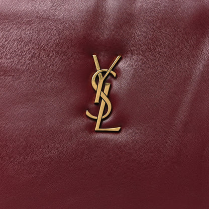 Saint Laurent Lambskin Small Calypso Pouch Rouge Merlot 8 of 10