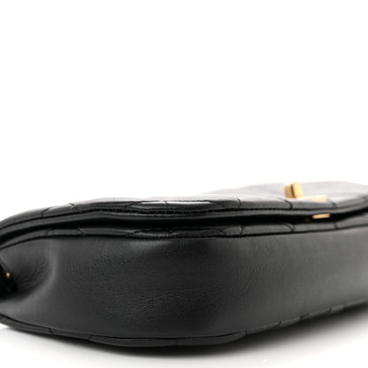 Chanel Calfskin Quilted Coco Mail Clutch With Chain Black 10 of 12