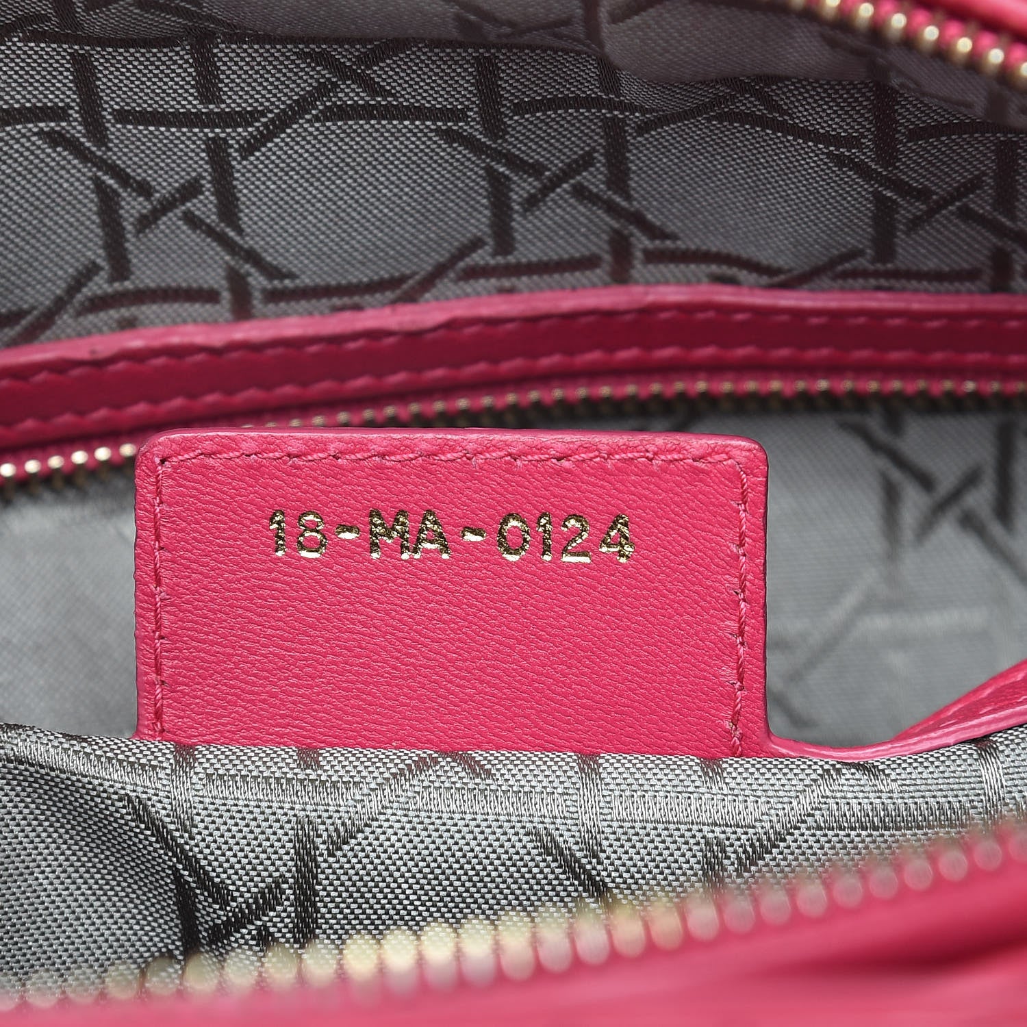 Christian Dior Lambskin Cannage Large Lady Dior Fuchsia 8 of 29