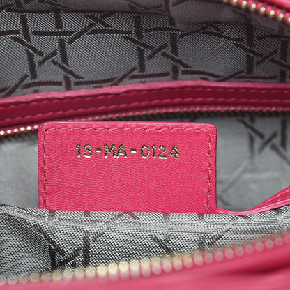 Christian Dior Lambskin Cannage Large Lady Dior Fuchsia 8 of 29