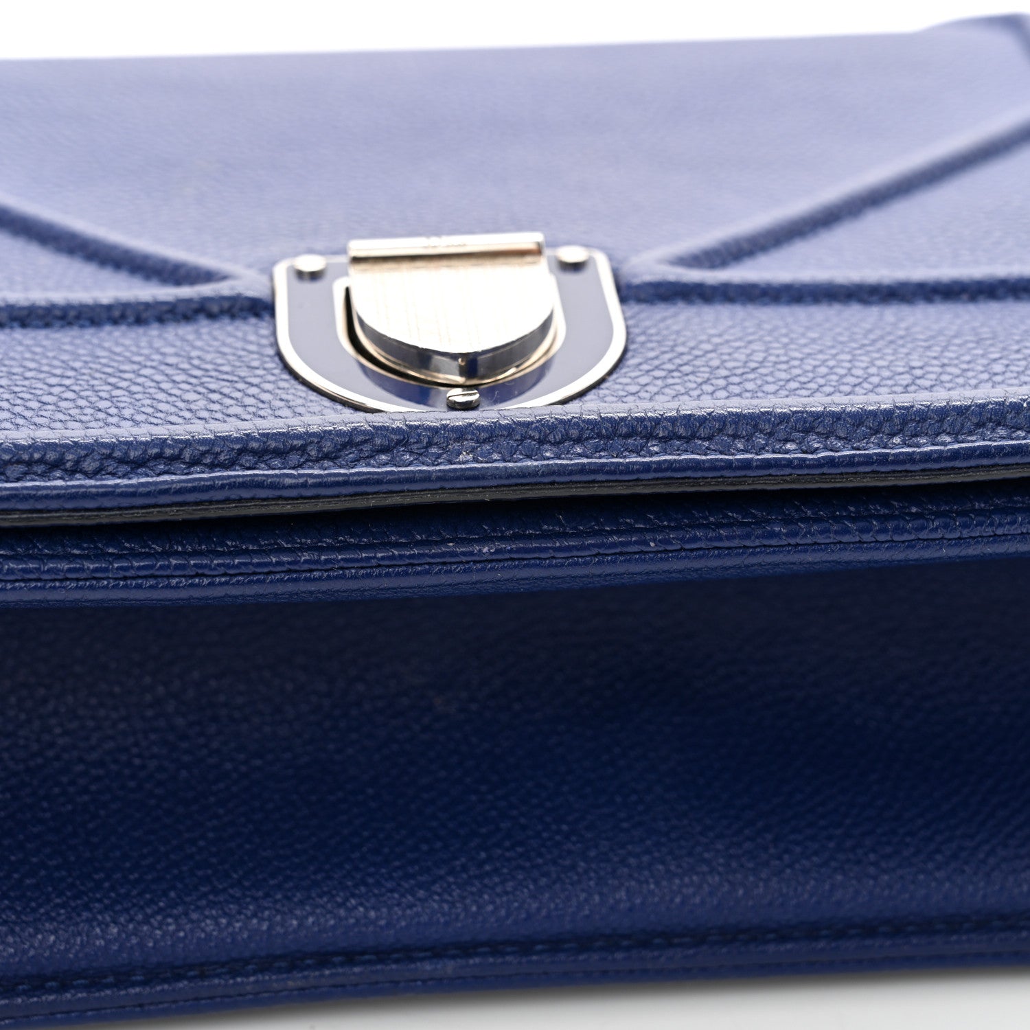 Christian Dior Grained Calfskin Medium Diorama Flap Bag Blue 17 of 17