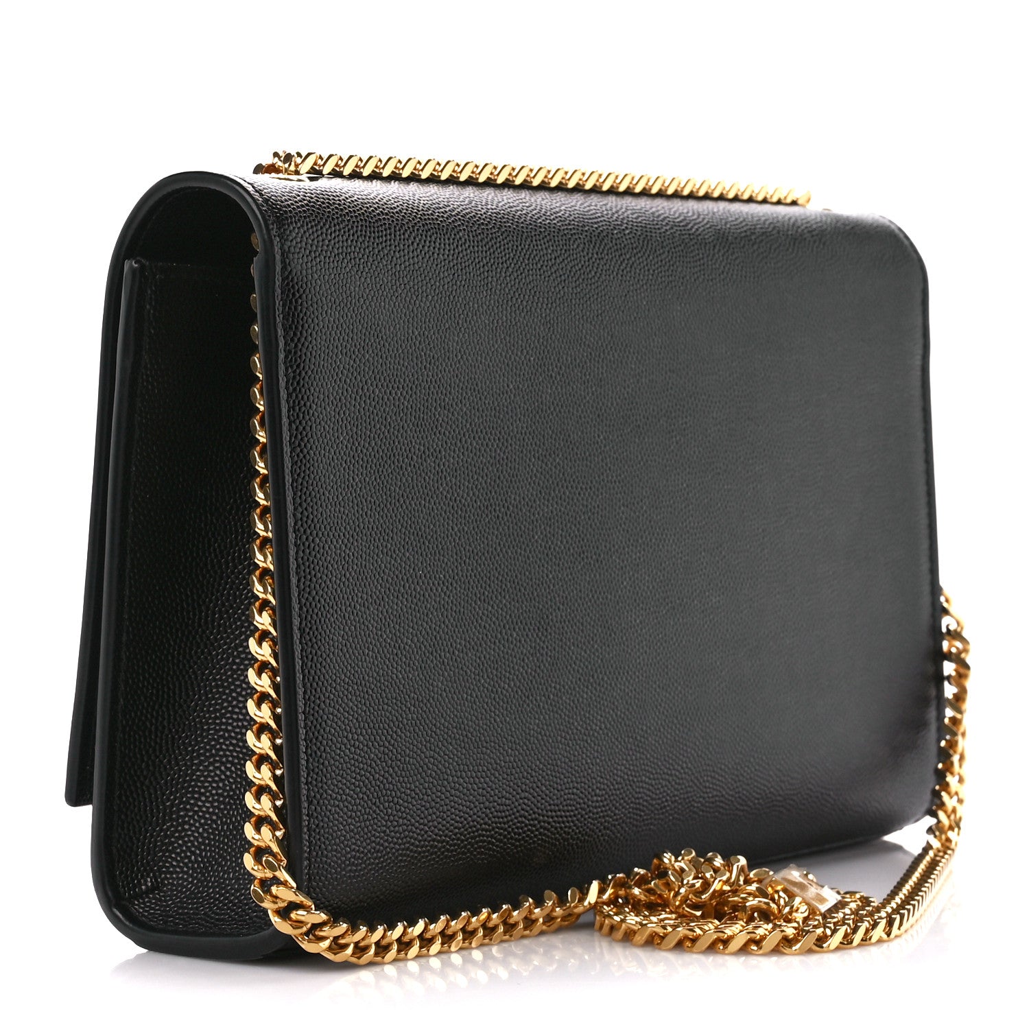 Saint Laurent Grain De Poudre Medium Classic Monogram Kate Satchel Black 3 of 12