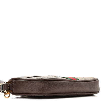Gucci GG Supreme Monogram Ophidia Phone Case Wristlet Brown 4 of 10