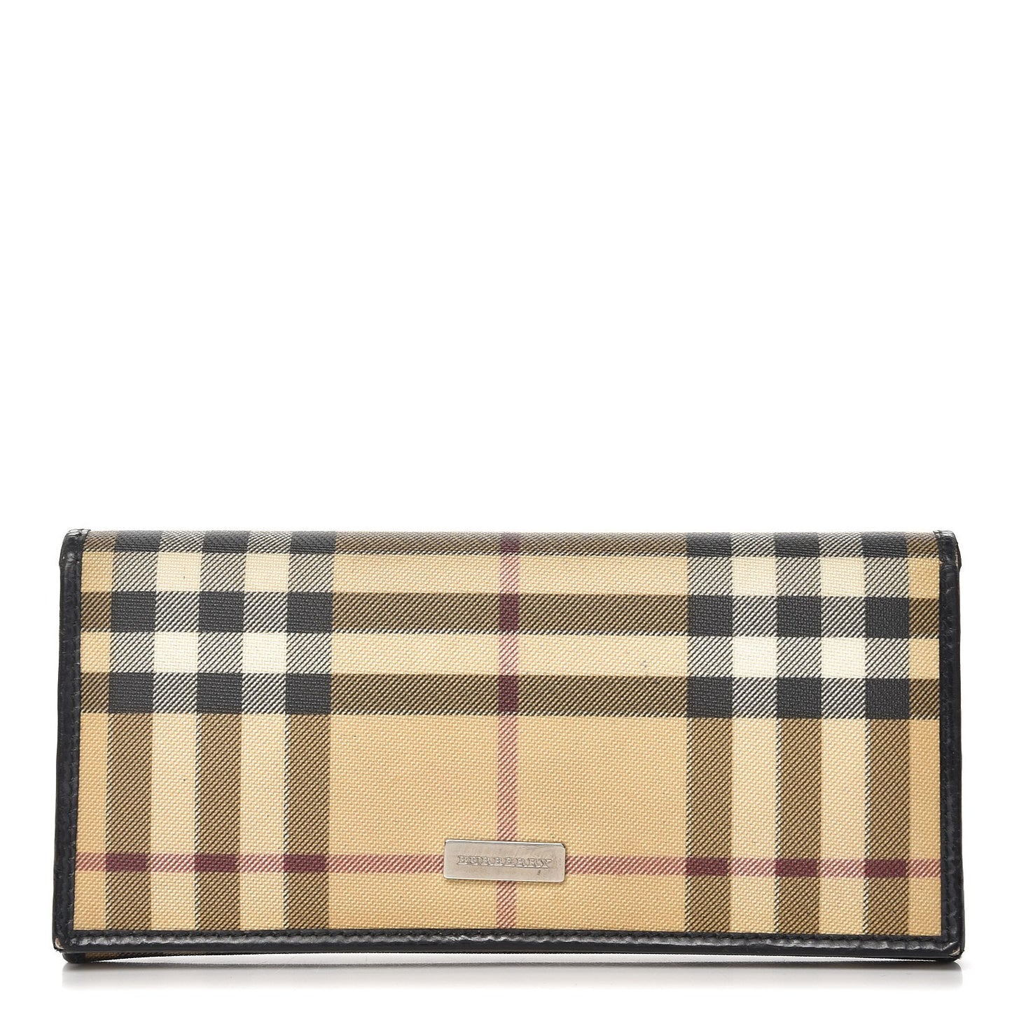 House Check Continental Wallet Black