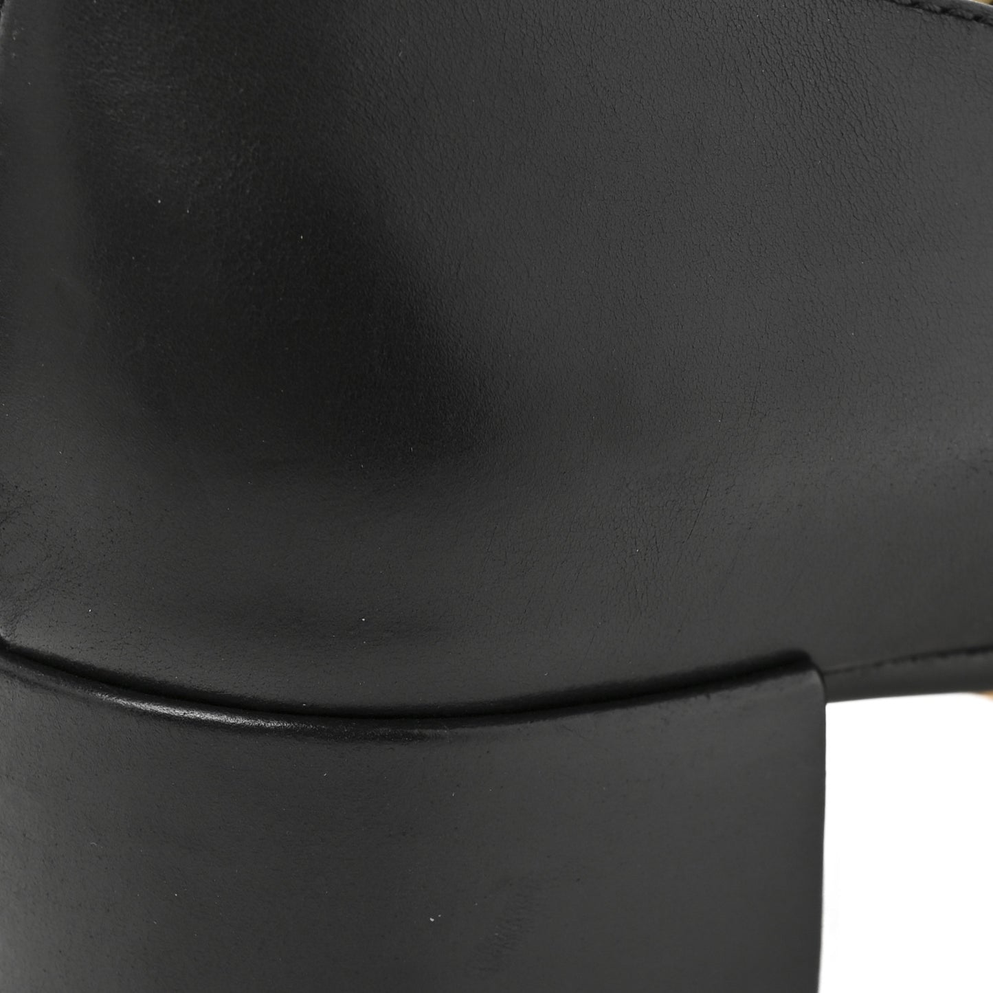 Calfskin Modellerie Stud Loafers 39.5 Black