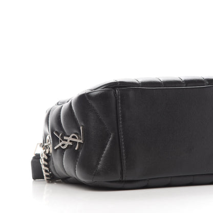Saint Laurent Calfskin Y Quilted Monogram Mini Loulou Camera Bag Black 8 of 10