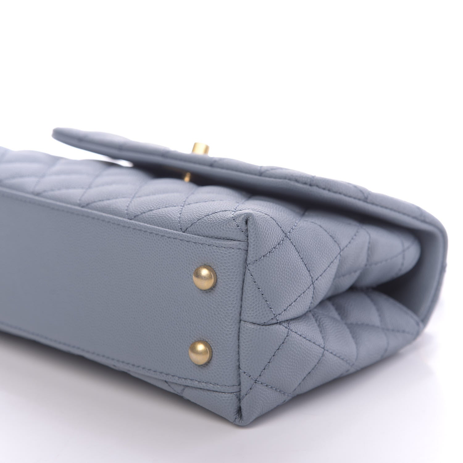 Chanel Caviar Quilted Mini Coco Handle Flap Light Blue 10 of 12