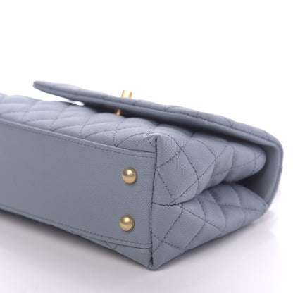 Chanel Caviar Quilted Mini Coco Handle Flap Light Blue 10 of 12