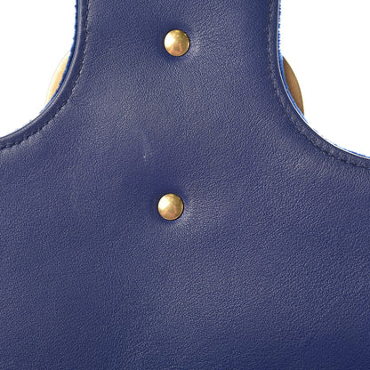 Gucci Velvet Matelasse Medium GG Marmont Shoulder Bag Cobalt Blue 11 of 12