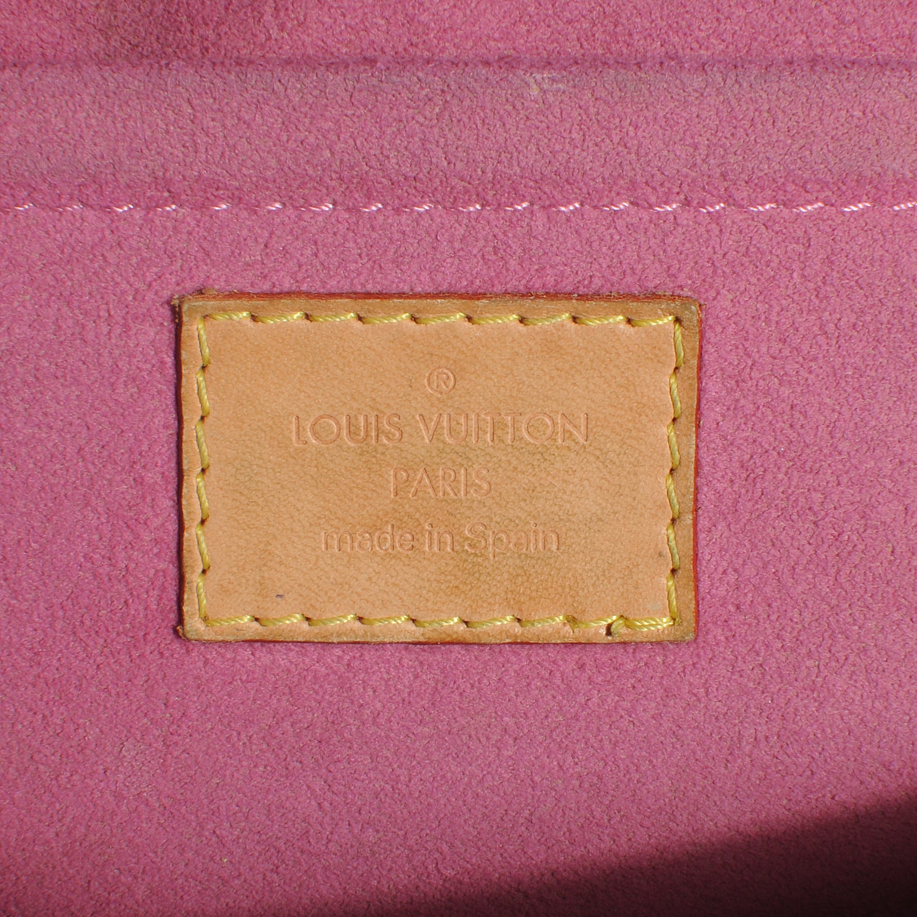 Louis Vuitton Monogram Denim Mini Pleaty Fuchsia 5 of 7