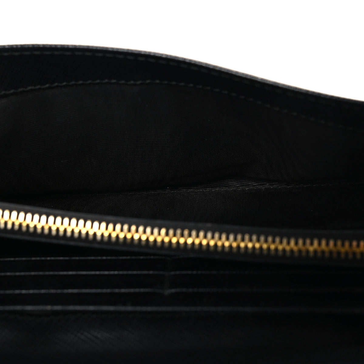 Saffiano Triangle Continental Flap Wallet Black
