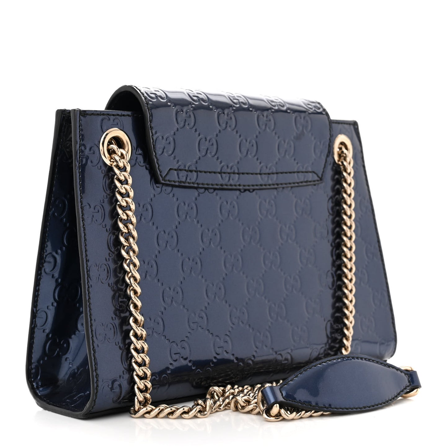 Shine Guccissima Small Emily Chain Shoulder Bag Melanzana
